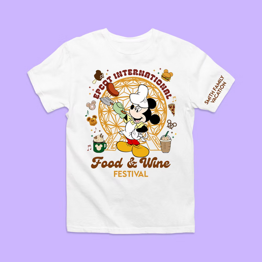 Disney Epcot Personalized Shirt - Food & Wine Festival - Two Crafty Gays