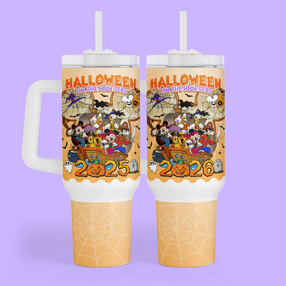 Disney Cruise 40 oz Quencher Tumbler - Halloween on the High Seas 2026 - Two Crafty Gays