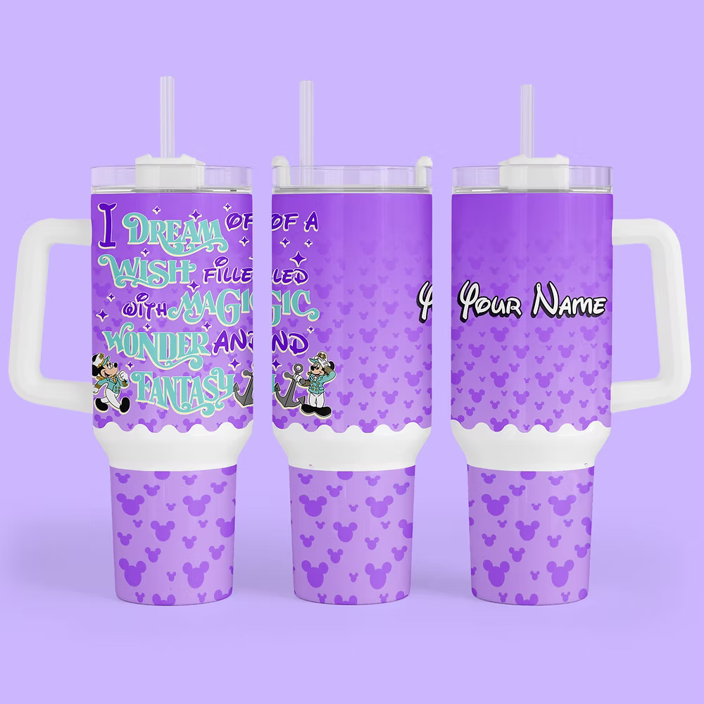 Disney Cruise 40 oz Quencher Tumbler - Ship Names - Two Crafty Gays