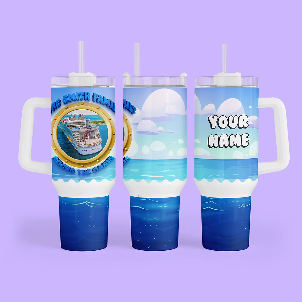 Royal Caribbean Cruise 40 oz Quencher Tumbler - Two Crafty Gays
