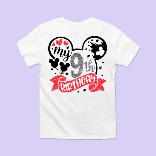 Disney Birthday Shirt - My 9th Birthday - Two Crafty Gays