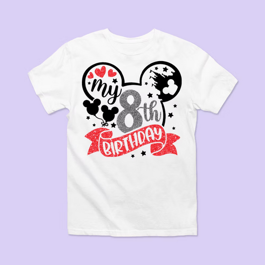 Disney Birthday Shirt - My 8th Birthday - Two Crafty Gays