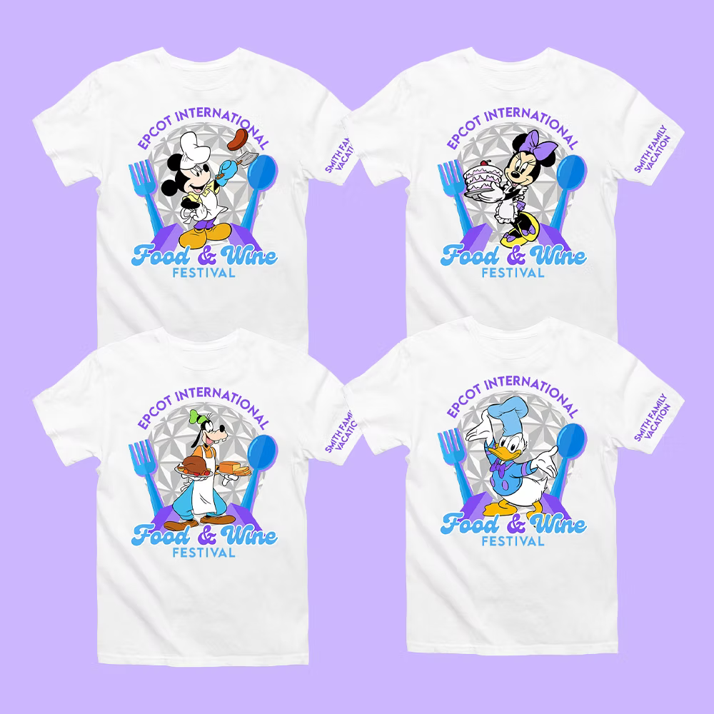 Disney Epcot Personalized Shirt - Food & Wine Festival - Two Crafty Gays