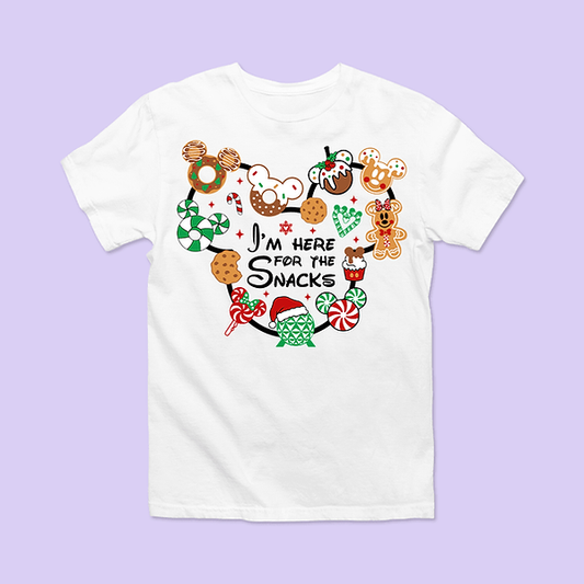 Disney Christmas Shirt - Here for the Snacks - Two Crafty Gays