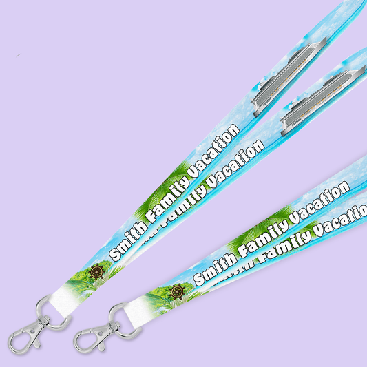 Personalized Cruise Lanyard - Tropical - Two Crafty Gays