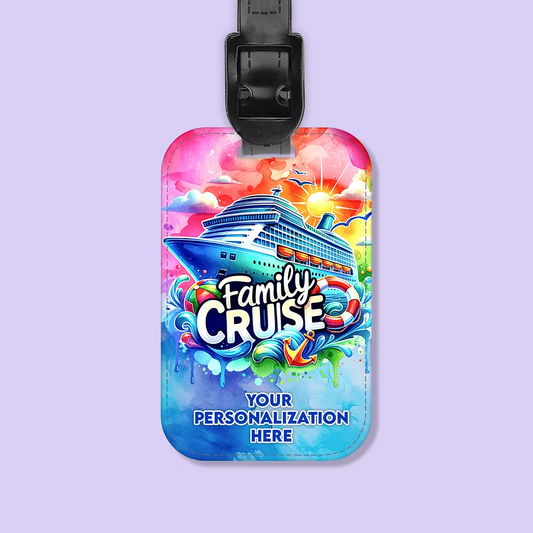 Family Cruise Personalized Luggage Tag - Two Crafty Gays