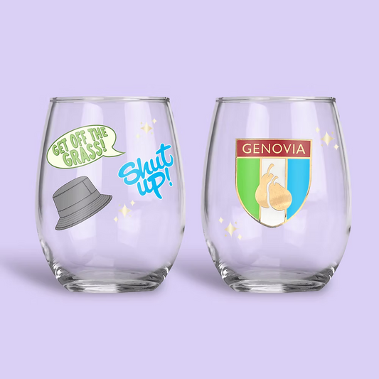 Princess Diaries Personalized Wine Glass - Two Crafty Gays