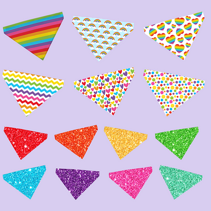 Pride Pet Collar Bandana - Love Wins - Two Crafty Gays