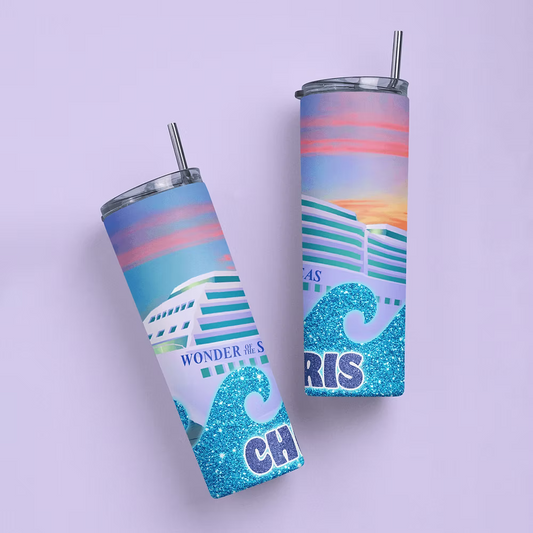 Royal Caribbean Personalized Tumbler - Two Crafty Gays