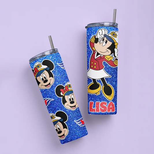 Disney Cruise Personalized Tumbler - Minnie - Two Crafty Gays