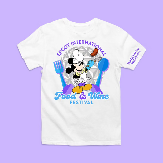 Disney Epcot Personalized Shirt - Food & Wine Festival - Two Crafty Gays