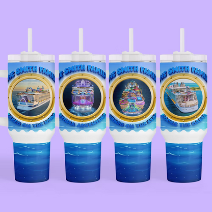 Royal Caribbean Cruise 40 oz Quencher Tumbler - Two Crafty Gays