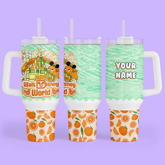 Disney Orange Bird 40 oz Tumbler - Two Crafty Gays