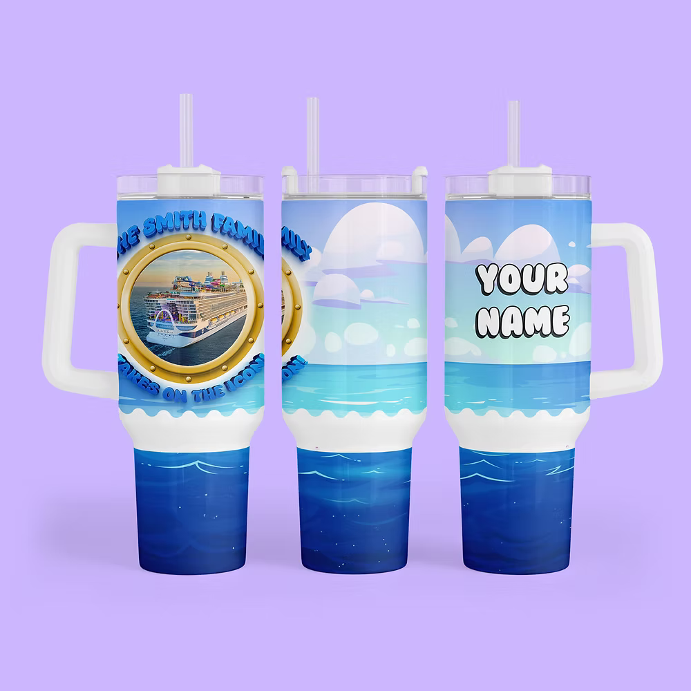 Royal Caribbean Cruise 40 oz Quencher Tumbler - Two Crafty Gays