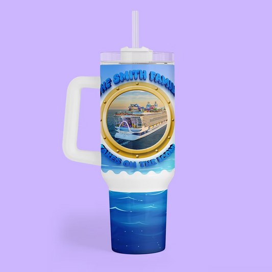 Royal Caribbean Cruise 40 oz Quencher Tumbler - Two Crafty Gays