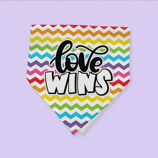 Pride Pet Bandana - Love Wins - Two Crafty Gays