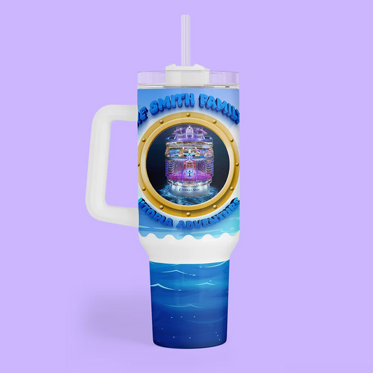 Royal Caribbean Cruise 40 oz Quencher Tumbler - Two Crafty Gays