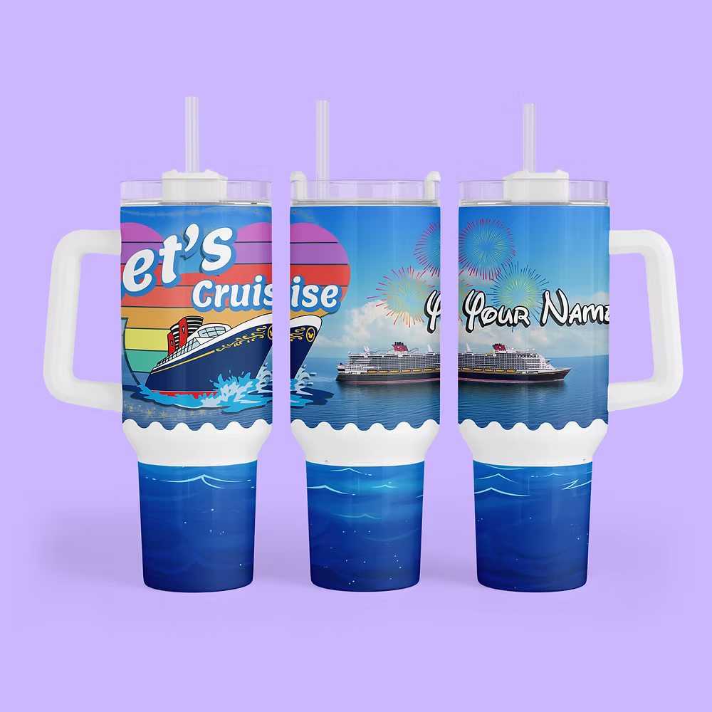 Disney Cruise 40 oz Quencher Tumbler - Let's Cruise - Two Crafty Gays