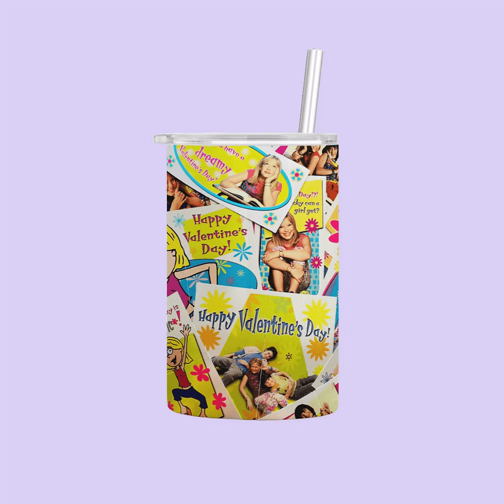 Lizzie McGuire Valentine Personalized Tumbler Cup - Two Crafty Gays