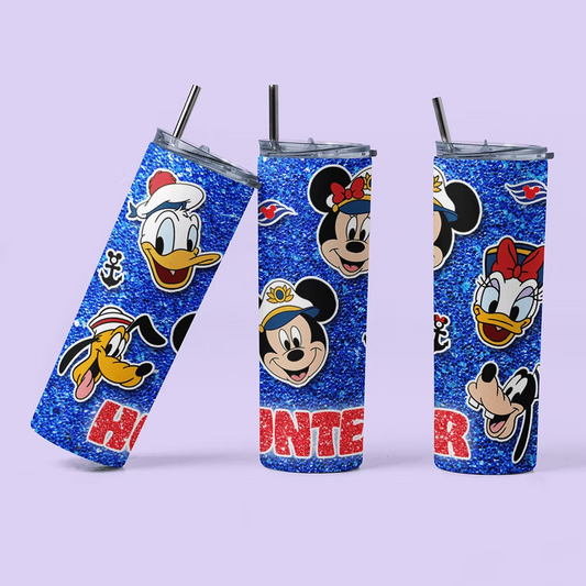 Disney Cruise Personalized Tumbler - Characters - Two Crafty Gays
