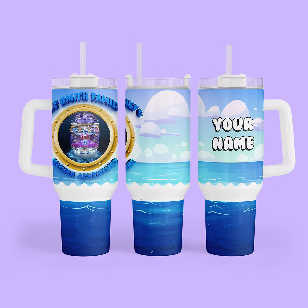 Royal Caribbean Cruise 40 oz Quencher Tumbler - Two Crafty Gays