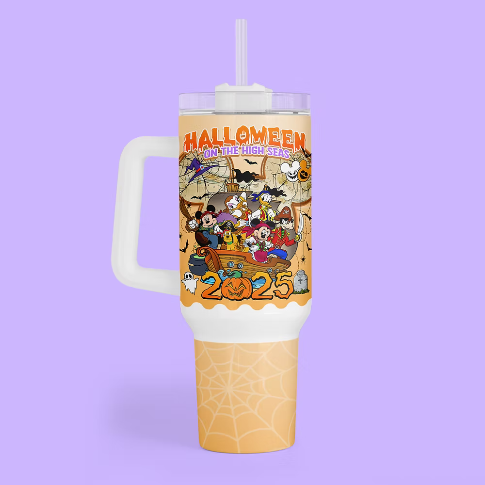 Disney Cruise 40 oz Quencher Tumbler - Halloween on the High Seas 2025 - Two Crafty Gays