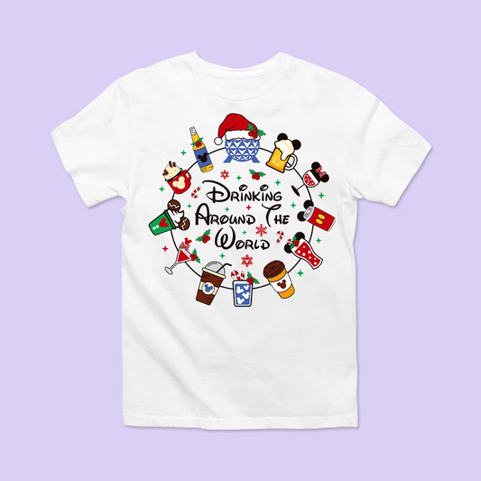 Disney Christmas Shirt - Drinking Around the World - Two Crafty Gays