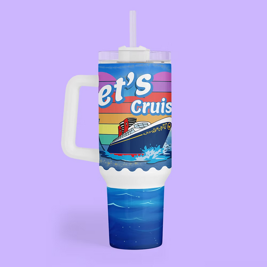 Disney Cruise 40 oz Quencher Tumbler - Let's Cruise - Two Crafty Gays