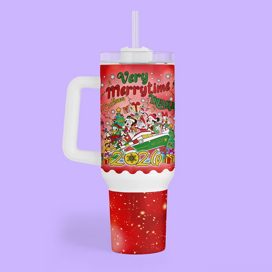Disney Cruise 40 oz Quencher Tumbler - Merrytime Christmas 2026 - Two Crafty Gays