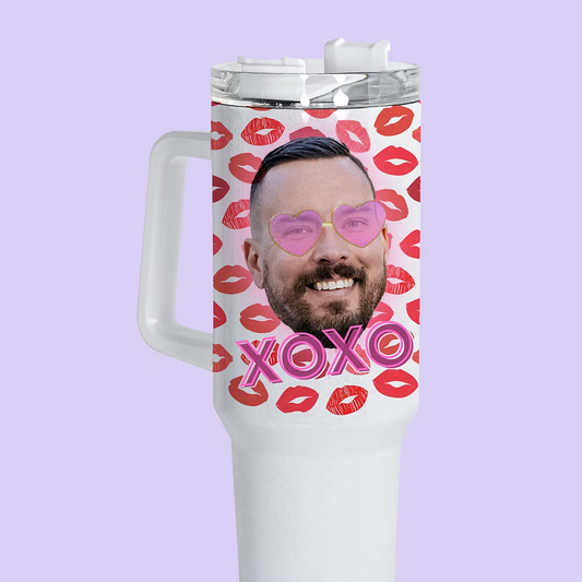 Custom Photo Valentine Quencher - XOXO - Two Crafty Gays