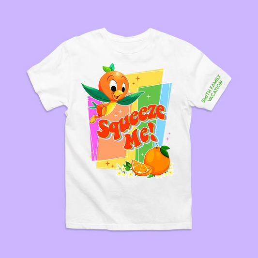 Disney Orange Bird Personalized Shirt - Squeeze Me - Two Crafty Gays