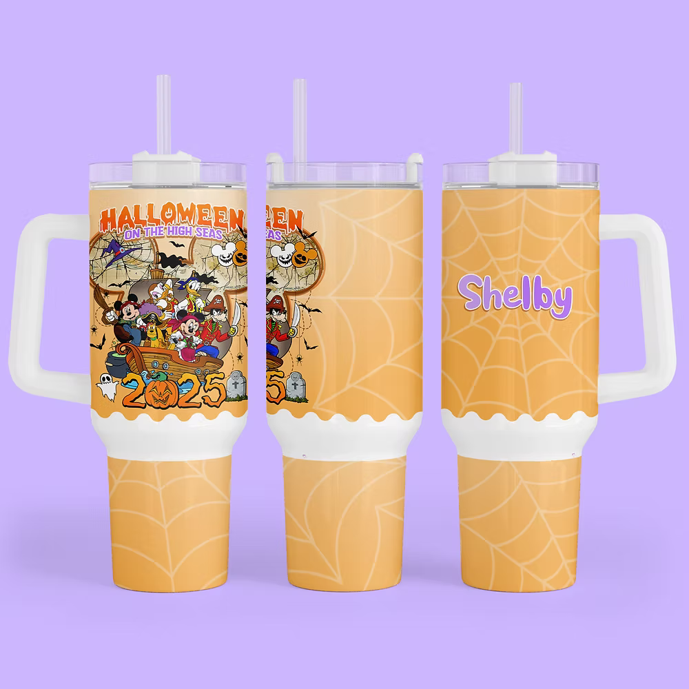 Disney Cruise 40 oz Quencher Tumbler - Halloween on the High Seas 2025 - Two Crafty Gays