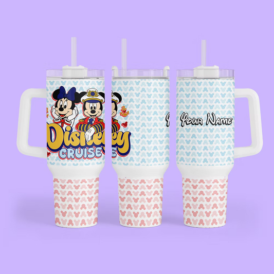 Disney Cruise 40 oz Quencher Tumbler - Mickey & Minnie - Two Crafty Gays