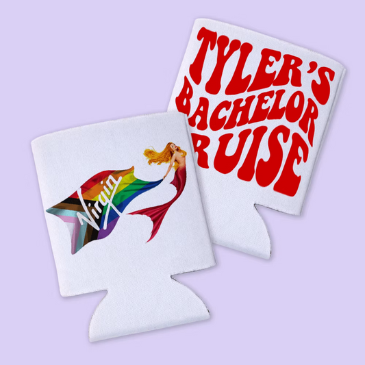 Virgin Voyages Personalized Can Coolers - Pride - Two Crafty Gays