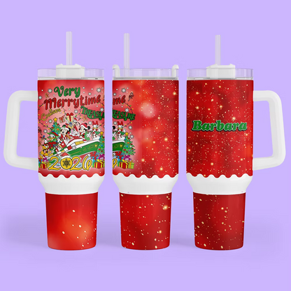 Disney Cruise 40 oz Quencher Tumbler - Merrytime Christmas 2026 - Two Crafty Gays