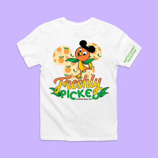 Disney Orange Bird Personalized Shirt - Freshly Picked - Two Crafty Gays
