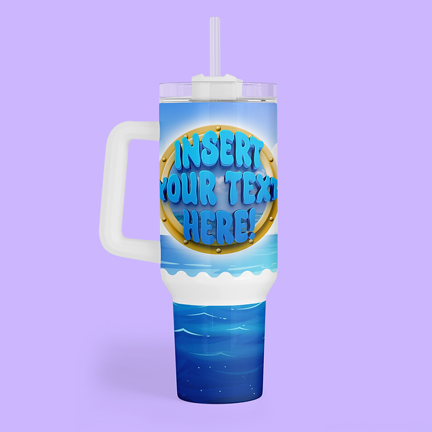 Cruise 40 oz Quencher Tumbler - Personalized Text - Two Crafty Gays