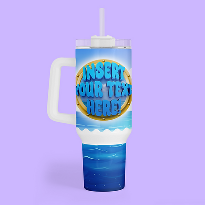 Cruise 40 oz Quencher Tumbler - Personalized Text - Two Crafty Gays