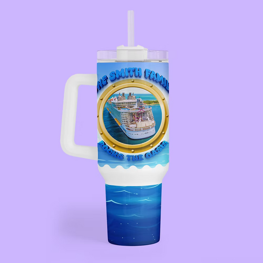 Royal Caribbean Cruise 40 oz Quencher Tumbler - Two Crafty Gays