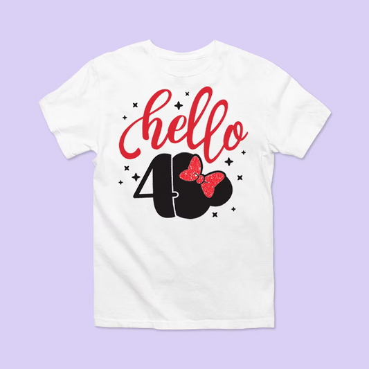 Disney Birthday Shirt - Hello 40 - Two Crafty Gays