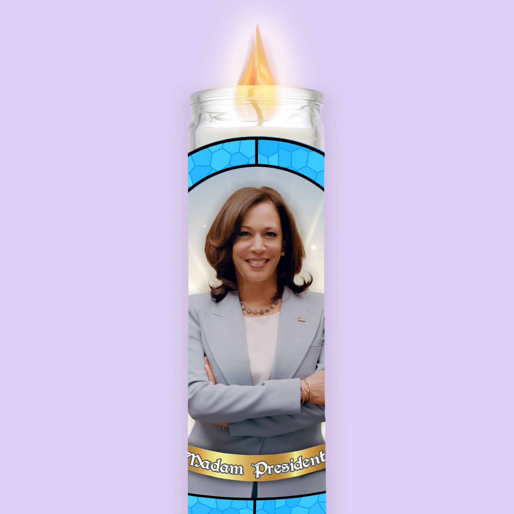Kamala Harris Prayer Candle image 0
