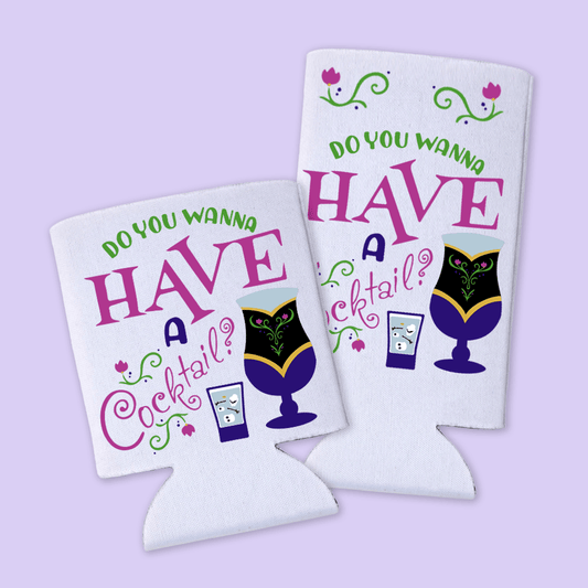 Disney Epcot Can Cooler - Wanna Have a Cocktail - Two Crafty Gays