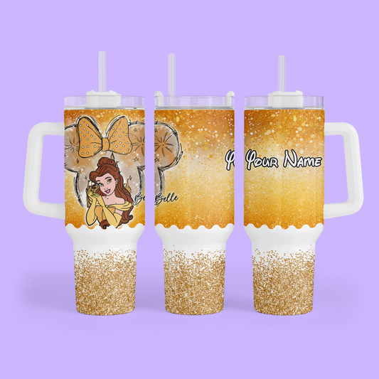 Disney Princess 40 oz Tumbler - Belle - Two Crafty Gays
