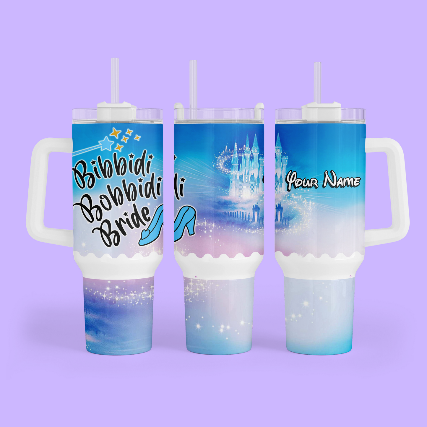 Disney 40 oz Tumbler - Bibbidi Bobbidi Bride - Two Crafty Gays