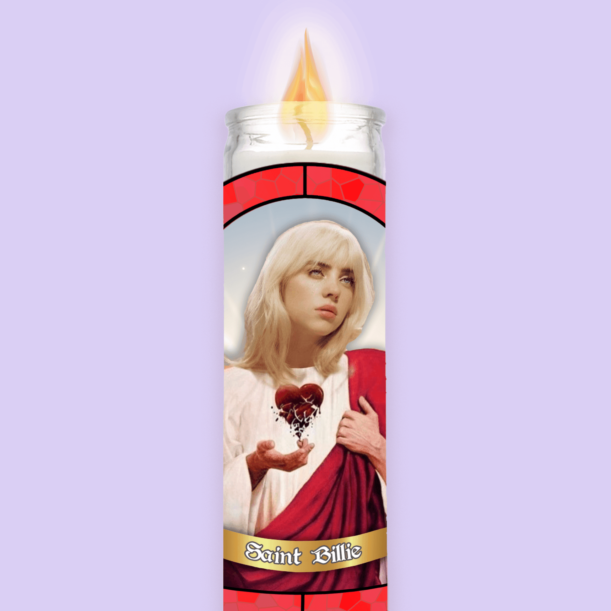 Billie Eilish Prayer Candle - Two Crafty Gays