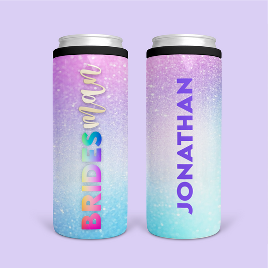 Bach Bash Slim Can Cooler - Bridesman - Two Crafty Gays
