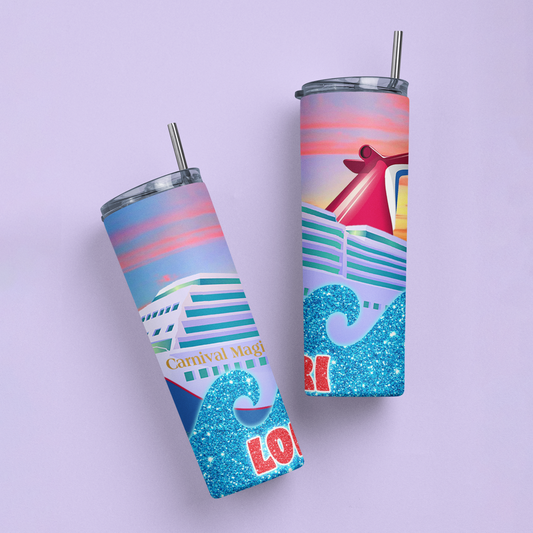 Carnival Cruise Personalized Tumbler - Two Crafty Gays