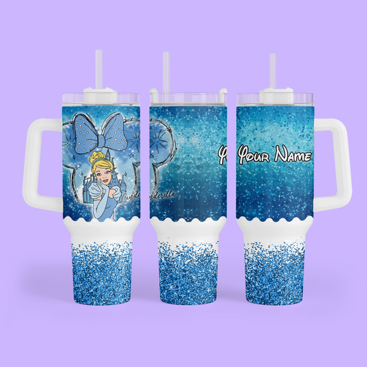 Disney Princess 40 oz Tumbler - Cinderella - Two Crafty Gays