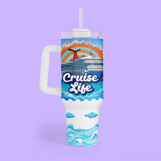 Carnival Cruise 40 oz Quencher Tumbler - Cruise Life - Two Crafty Gays