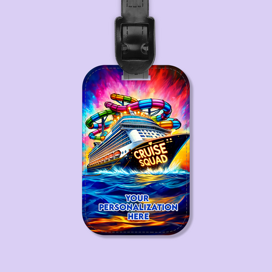 Personalized Cruise Luggage Tag - Cruise Squad - Two Crafty Gays